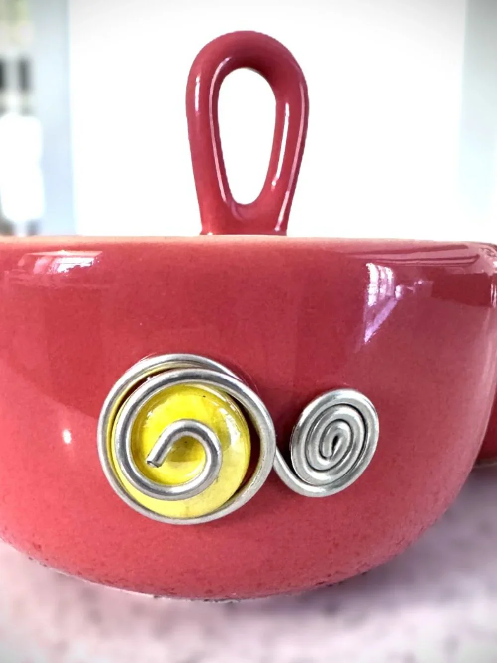 RARE Crate & Barrel Made in Portugal Ceramic 3-Part Appetizer Condiment Server